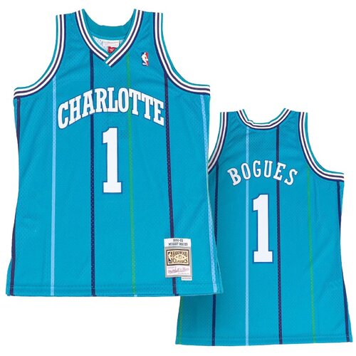 Mitchell And Ness mu&amp;scaron;ki Muggsy Bogues 1 Charlotte Hornets 1992-93 Swingman dres Slike