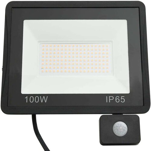 VidaXL LED reflektor s senzorjem 100 W toplo bel Slike