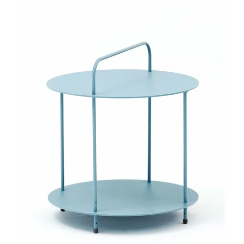 Ezeis Vrtna kovinska mizica za shranjevanje v modri barvi Plip, ø 45 cm