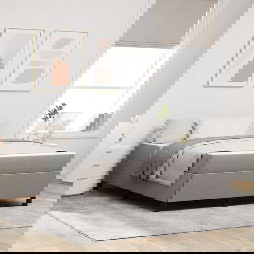 vidaXL Krevet s opruga kutije Taupe, Crna 140 x 190 cm Cene