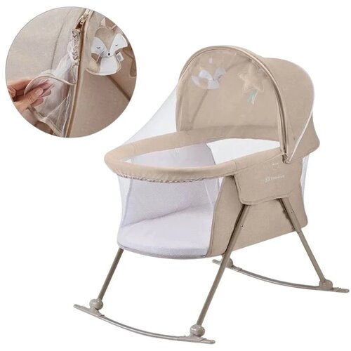 Kinderkraft kolevka za bebe Lovi Beige, 0m+ Slike
