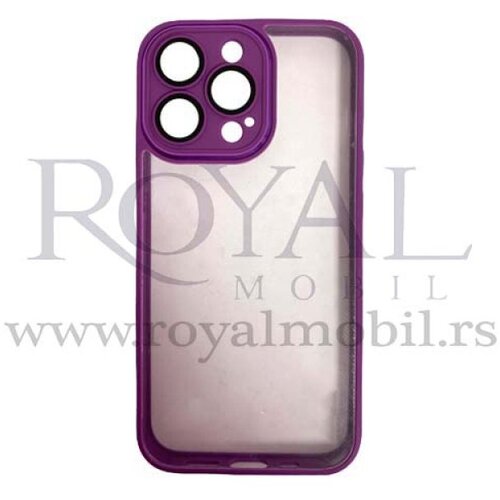  futrola pvc clear sa okvirom za iphone 13 pro (6.1) ljubicasta Slike