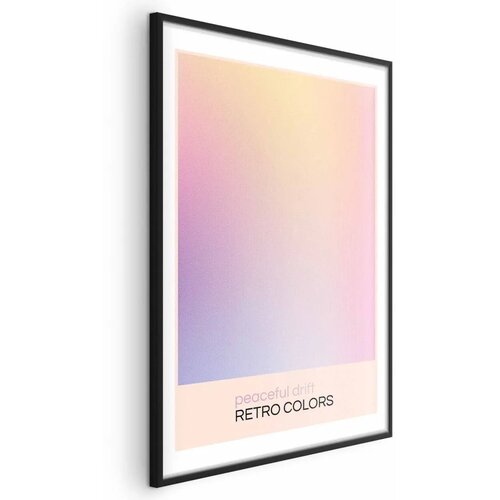  Plakat - Peaceful Drift - Delicate Pastel Shades Creating a Harmonious Whole 60x90 Crni okvir s margom Cijene