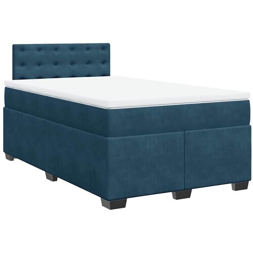 Box spring krevet s madracem tamnoplavi 120 x 200 cm bar&amp;scaron;unasti Slike