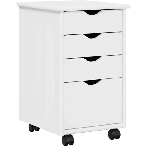  Mobilni ormar Bijelo 34 x 39 x 56 cm Čvrsto borovo drvo - Bijelo Cijene