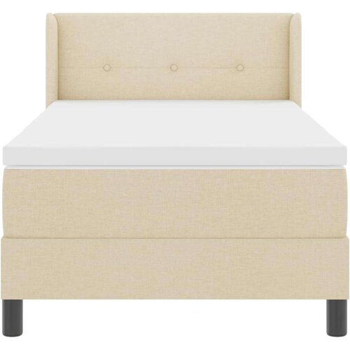  Boxspring krevet s madracem s madracem Krema 90 x 190 cm Slike