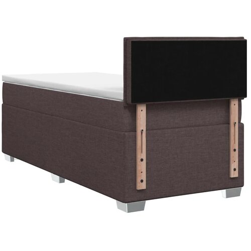  Boxspring krevet s madracem Tamno smeđa 100 x 200 cm Tkanina - Tamno smeđa 100 x 200 cm Dizajn linija Slike