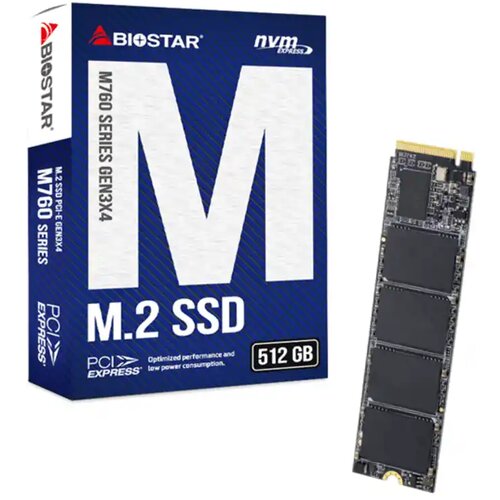 Biostar ssd M.2 nvme 512GB 2800MBs/1700MBs M760 Cene