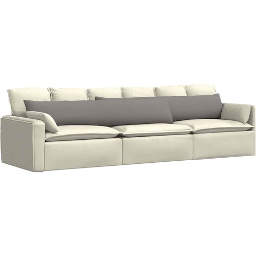  Jastučići za sofu 2 pcs Sivo-smeđa 200 x 40 cm tkanina Slike