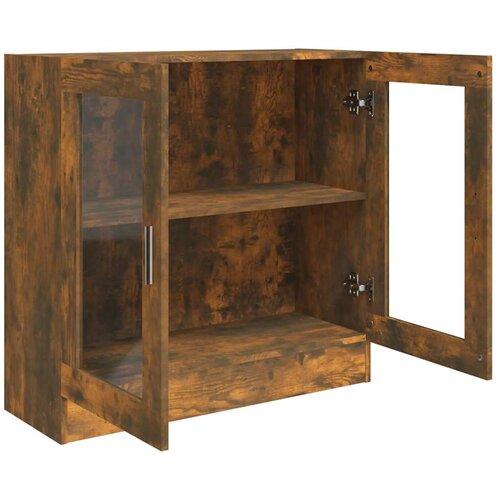  Vitrina boja dimljenog hrasta 82,5x30,5x80 cm konstruirano drvo Slike