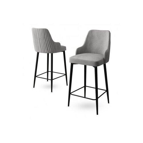 Hanah home Set barskih stolica Enox, 6 dijelova, Sivo-crna Slike
