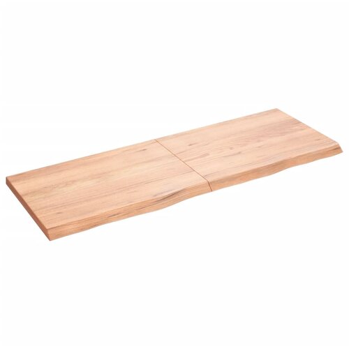 Maison Chic Stenska polica - Viseča Polica svetlo rjava 140x50x(2-4) cm trdna hrastovina, (21784830) Cene