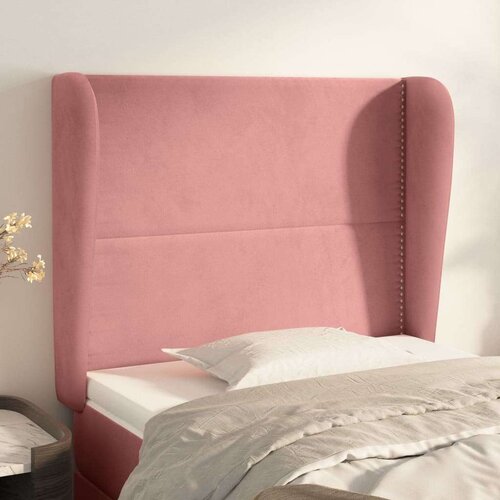  Uzglavlje s ušima ružičasto 83 x 23 x 118/128 cm baršunasto Cijene
