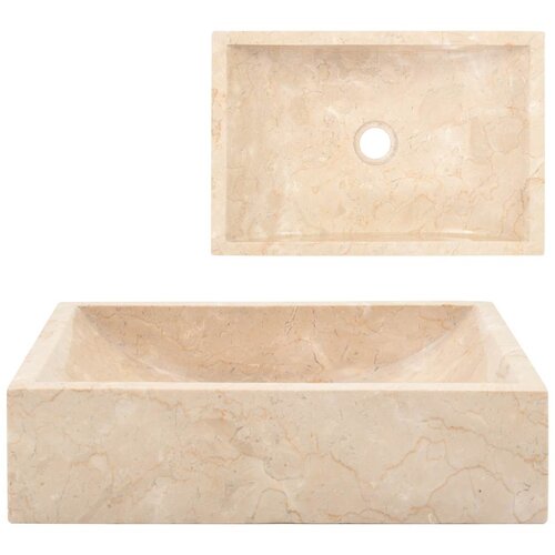  Umivaonik 45 x 30 x 12 cm mramorni visoki sjaj krem Slike