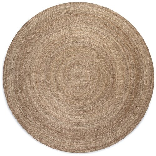 Hanse Home Obostrani okrugli tepih od jute u prirodnoj boji &amp;oslash; 100 cm Braided Grey &amp;ndash; Slike