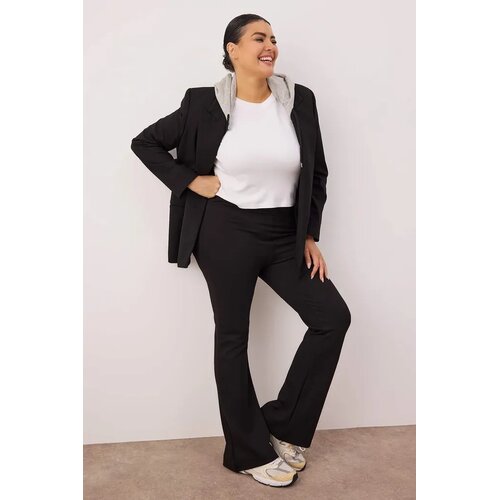 Trendyol Ženske pantalone Tbbss24Ar00033, Crne Slike