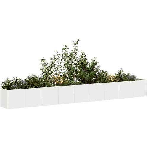 VidaXL Sadilnik Bela 360x40x40 cm Hladno valjano jeklo Slike