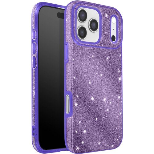 AVIZAR Ovitek za iPhone 17 Pro, dvobarvna zasnova in ble&scaron;čeča obdelava, Vijolična, (5000189928) Cene