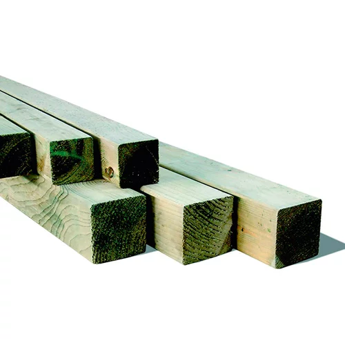 x drveni stup (70 70 2.400 mm, Bor, Impregnirano pod kotlovskim tlakom)