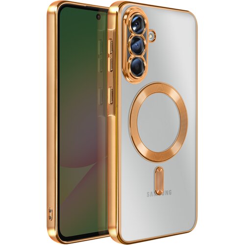 AVIZAR Ovitek za Galaxy A56, združljiv z MagSafe, s kromiranim robom, Zlata, (5000190339) Cene