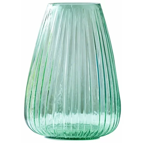 Bitz Zelena staklena vaza Kusintha, visina 22 cm