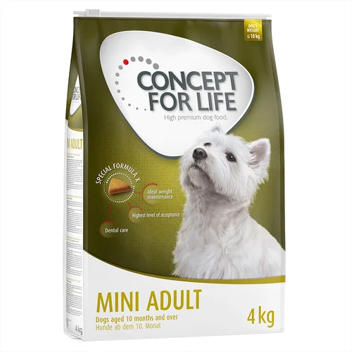 Concept for Life Promotivna cijena! 2 x 12 kg / 4 kg Adult - Mini Adult (2 x 4 kg)