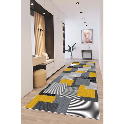  Staza sa gumenom podlogom 80x200cm - Žuto - sivi pravougaonici, SH-044 Cene