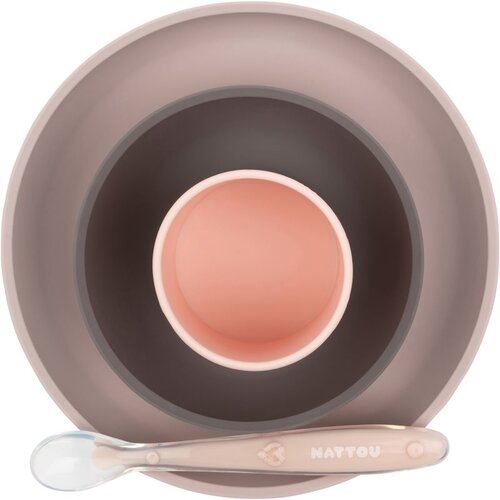 Nattou Tableware Set of 4 Pieces set pribora za jelo za djecu Pink / Purple 4 kom Cijene