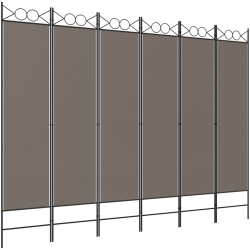 VidaXL Paravan 6-delni antracit 240x220 cm blago, (5000156113) Slike