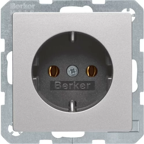 Berker SCHUKO vtičnica aluminij/lak 47436084, (21041242)