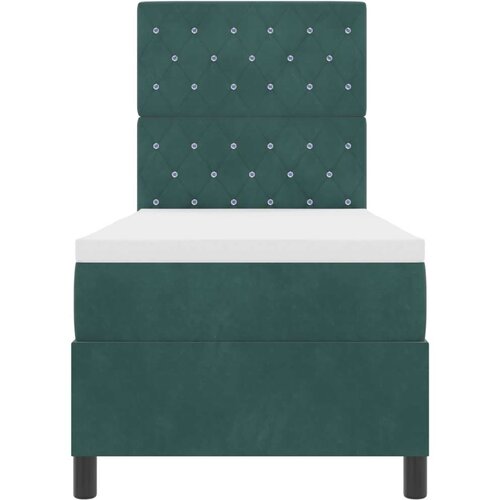 VidaXL Box Spring Krevet s Madracem Tamno Zelena 80x200 cm Bar&amp;scaron;un Slike