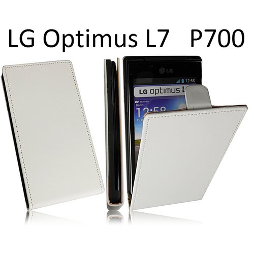  Preklopni etui / ovitek / za&amp;scaron;čita za LG Optimus L7 P700 - beli Slike