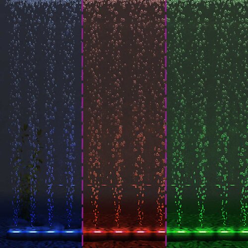  LED svjetiljka s mjehurićima za akvarij RGB 71 cm Slike
