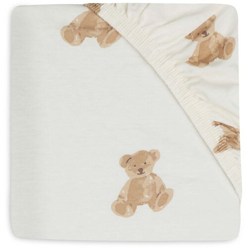 Jollein plahta za dječji krevetić 60x120 teddy bear Slike