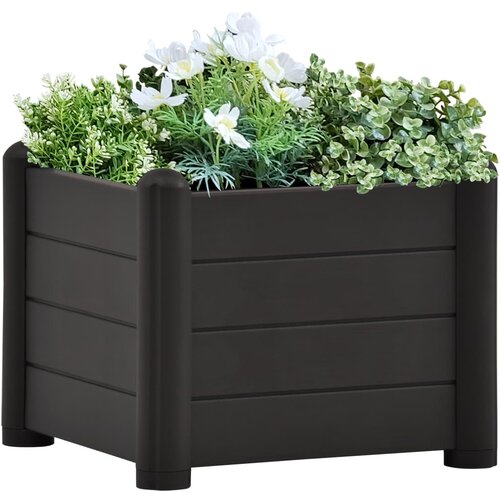 VidaXL Visoka greda PP antracitna 43x43x35 cm Slike