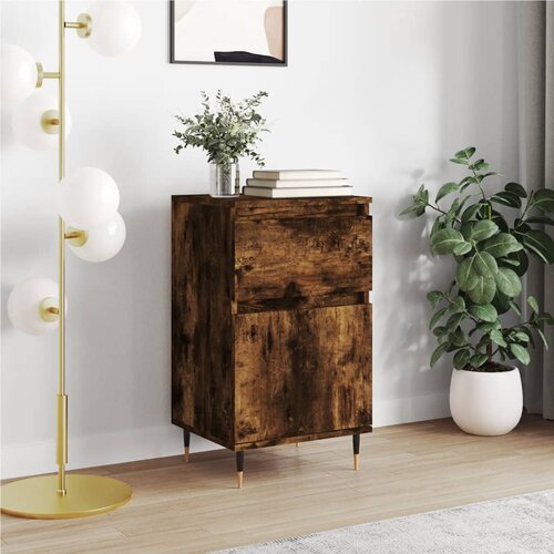  Komoda boja dimljenog hrasta 40 x 35 x 70 cm konstruirano drvo Cijene