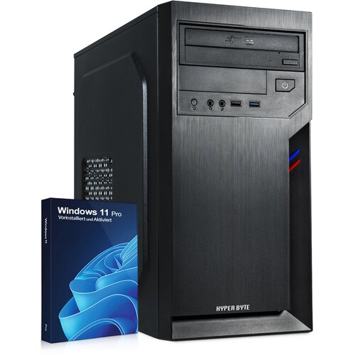 HYPER BYTE Multi PC &amp;ndash; namizni / pisarni&amp;scaron;ki računalnik - Intel Core i3 10105F | 4,4 GHz | 8GB RAM | 256GB SSD trdi disk | WLAN | DVD+RW | Win11 Pro, (5000193557) Slike