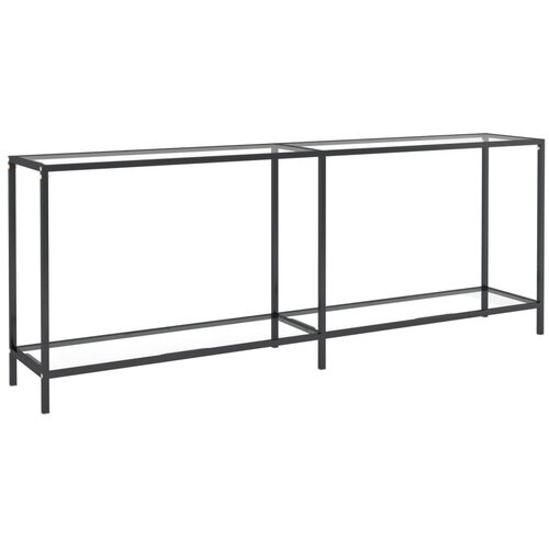 Maison Chic konzolna miza - miza ob steni prozorna 200x35x75,5 cm kaljeno steklo, (21786572) Cene