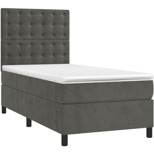 Box spring krevet s madracem tamnosivi 90x190 cm bar&amp;scaron;unasti Slike