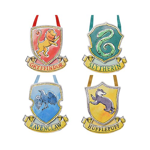 Widdop & Co. Harry Potter - Viseća dekoracija set 4 - Harry Potter, Harry Potter Charms, House Crests Cene