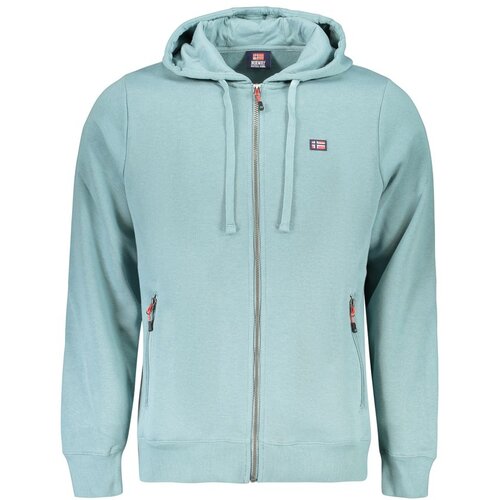 Norway 1963 mu&amp;scaron;ka hoodie dukserica na patentni zatvarač zelena Slike