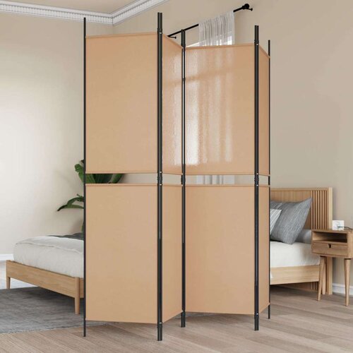  4-Panelski Sobna pregrada - Paravan Bež 200 x 200 cm Tkanina - Bež 200 x 200 cm Cijene