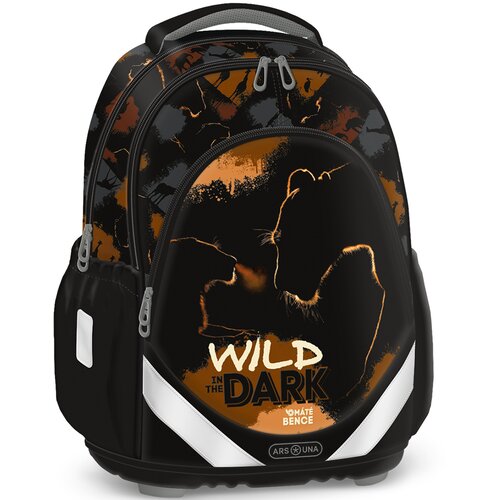 Ars Una Wild in the dark anatomska &amp;scaron;kolska torba s motivom lava, ruksak 33&amp;times;42&amp;times;21 cm Slike