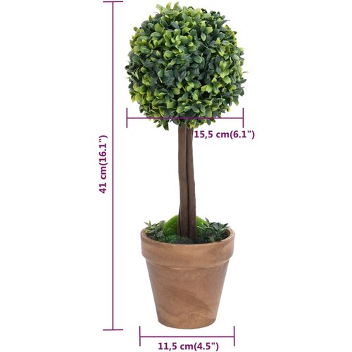  Umjetni &amp;scaron;im&amp;scaron;iri s posudama 2 kom u obliku kugle zeleni 41 cm Slike