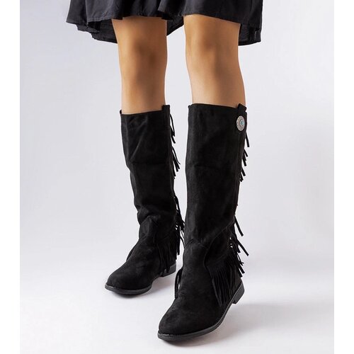 D/CEO Black patent leather insulated boots Campi Cene