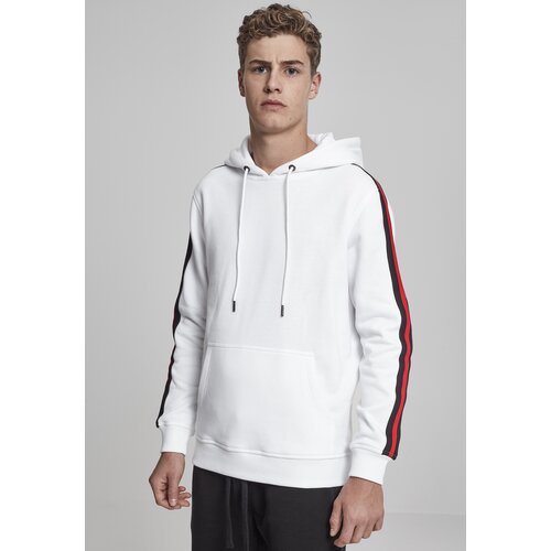 Urban Classics Stripe Shoulder Hoody wht/blk/firered Slike