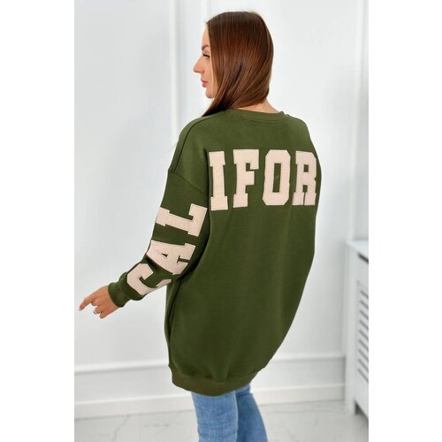 Kesi Insulated sweatshirt with California khaki inscription Slike