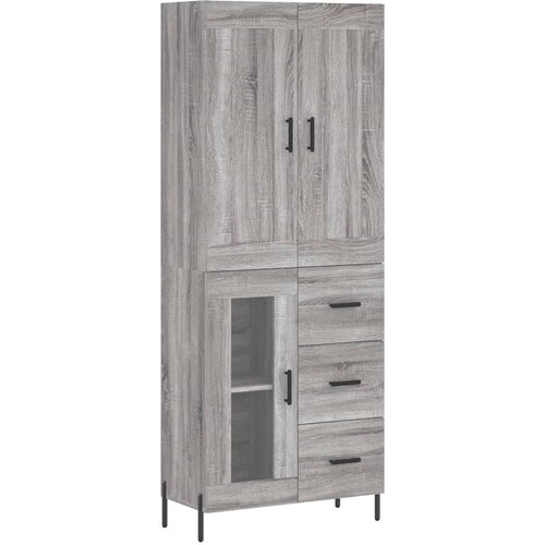 Maison Chic Visoka Komoda - Predalnik siva sonoma 69,5x34x180 cm inženirski les, (21719155) Slike