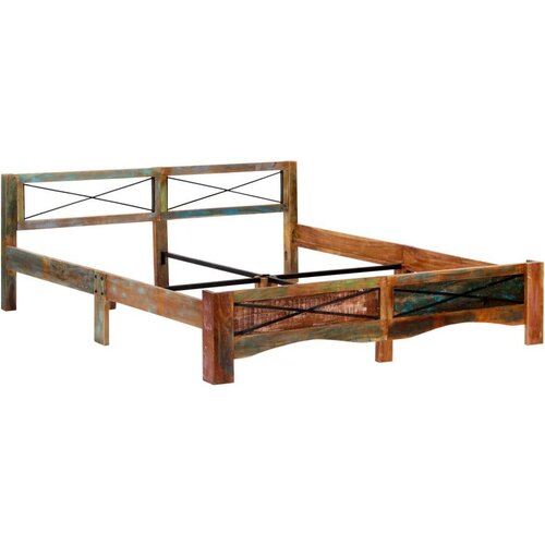 VidaXL Okvir za krevet od masivnog obnovljenog drva 180 x 200 cm Slike