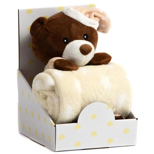 Bbo set plišana igračka + ćebence Bear Beige Cene